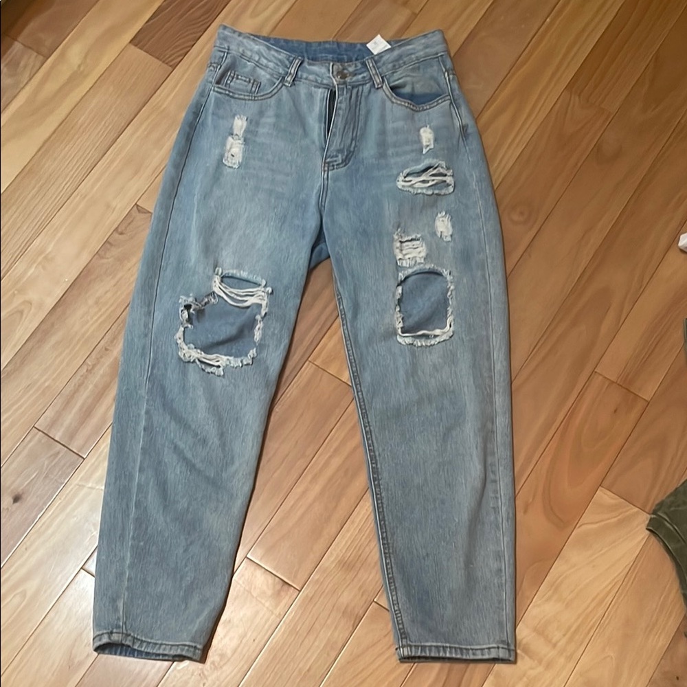Distressed Blue Women's Jeans